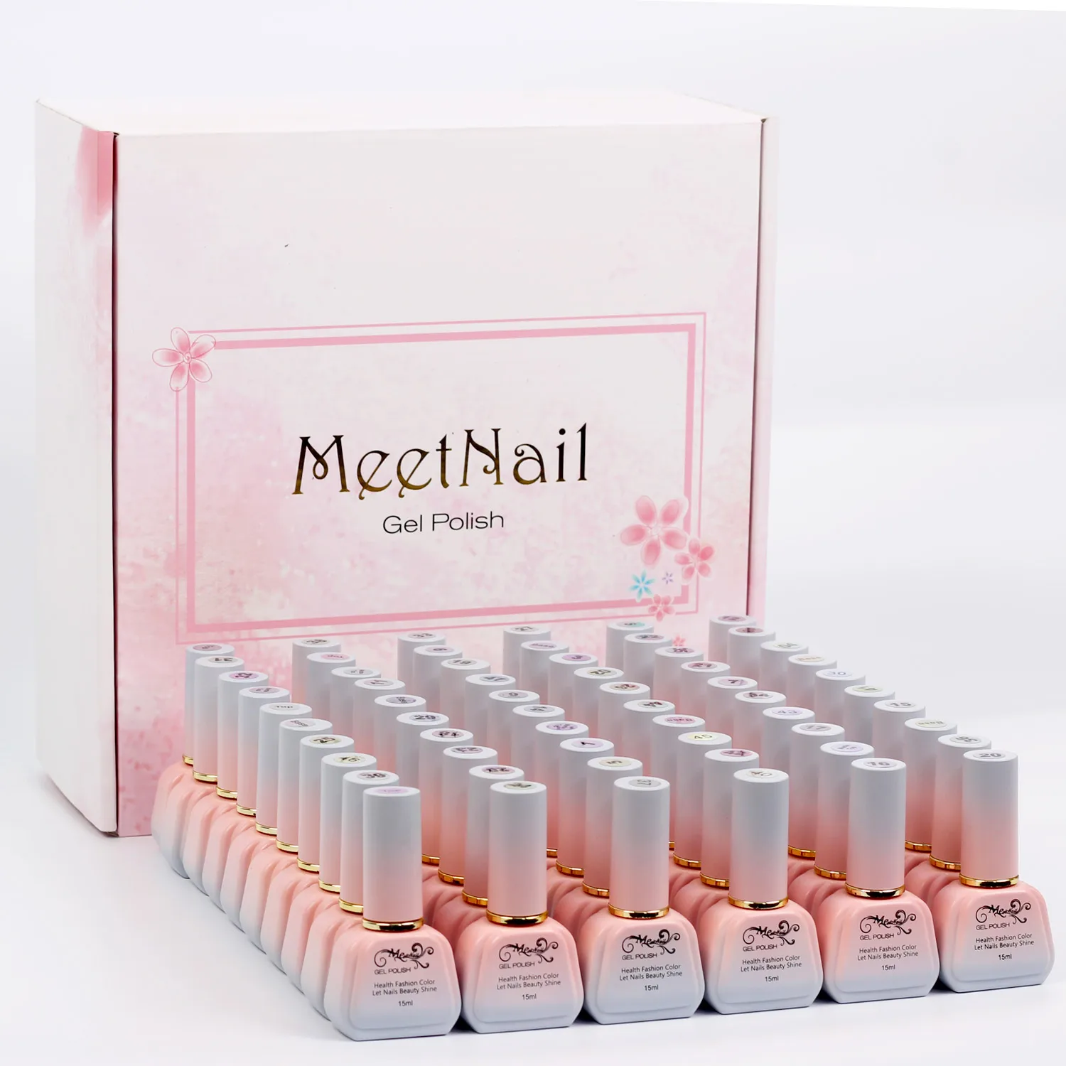 

MEETNAIL wholesale 60Pcs colors gel nail polish set private label 15ml Soak off UV/LED gel polish at home nail art salon, 60 colors