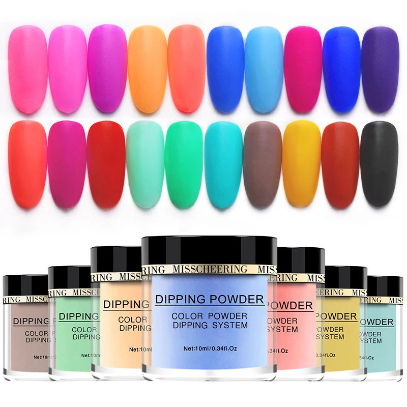 

20 Colors Options 10ml/Box Grinding Frosted Effect Natural Dry Acrylic Nail Dipping Powder