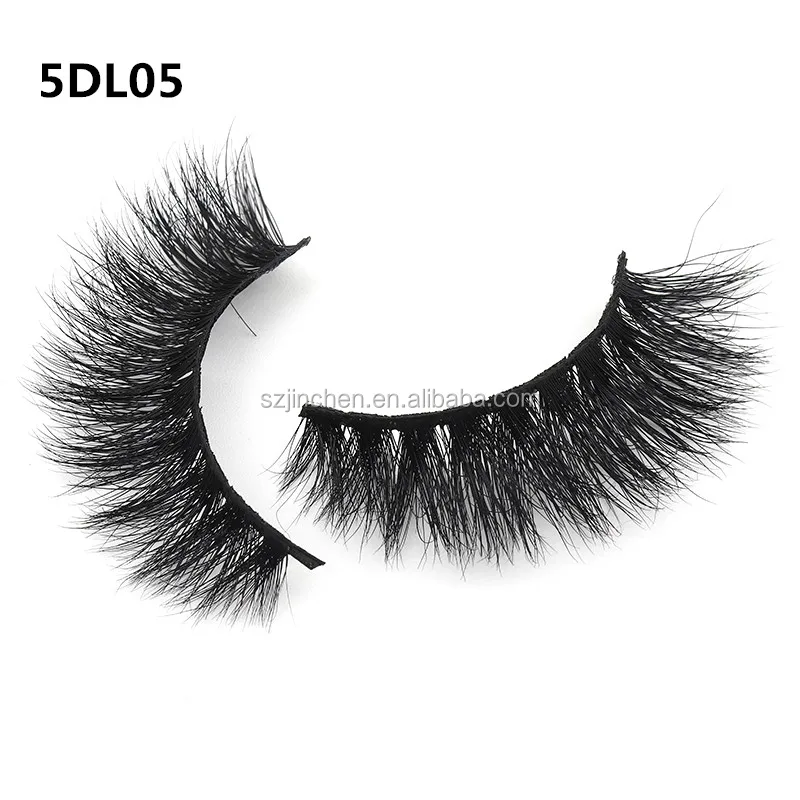 

New arrive Wholesale hot sale 5DL05 beautiful 100% Real Mink Fur Private Label 5D Mink Eyelash, Black color