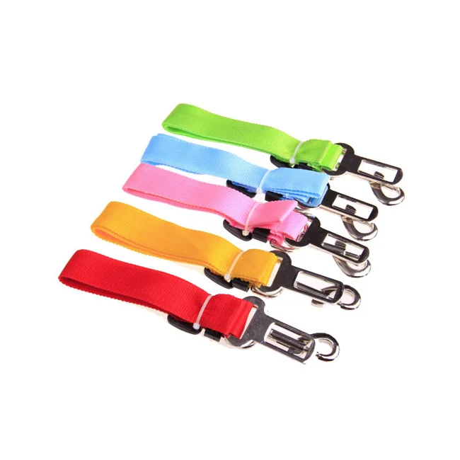 

Dropshipping Adjustable Pet Dogs Car Seat Belts Nylon Cat Pet Cat Car Safety Compatible Lead Harness Collar Dog Car Seat Belt, As picture showed