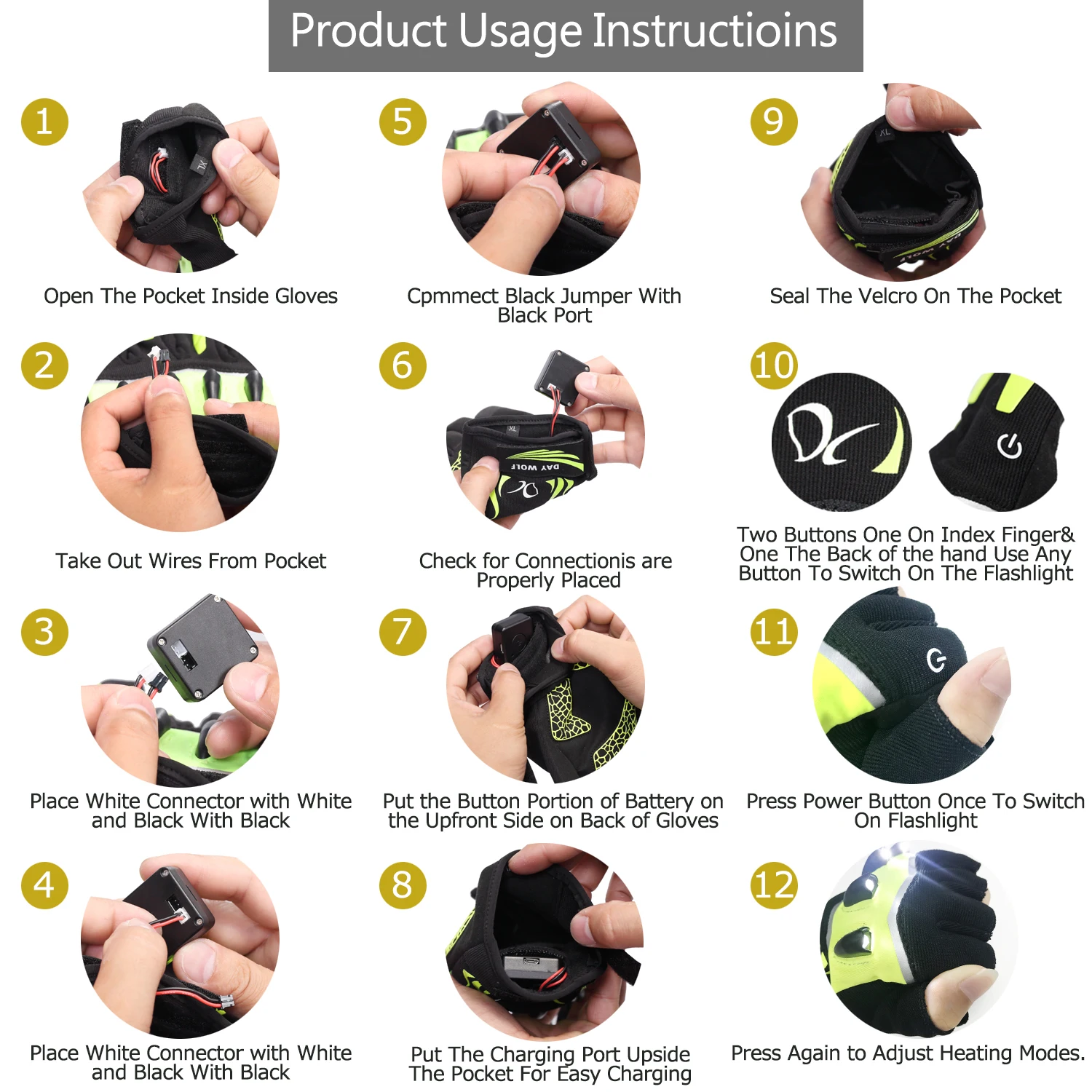 Driving Bike Riding Gloves Motorcycle Bicycle Full Finger Touch Screen