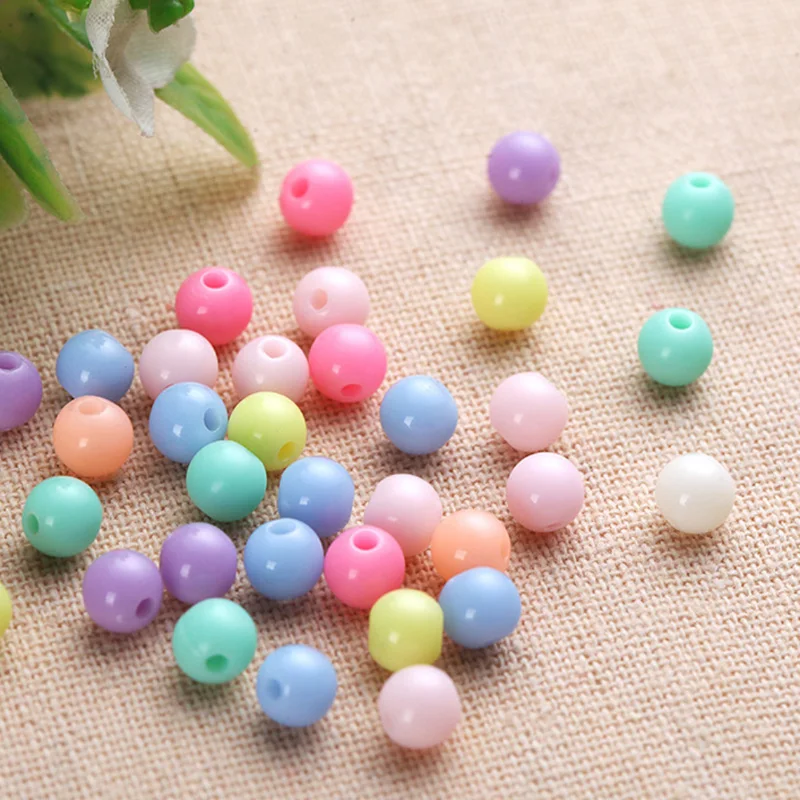 

Fashion Assorted Bright Color Acrylic Beads  6mm 8mm 10mm 12mm Round Beads For DIY Bracelet Necklace Jewelry Making, Multi colors