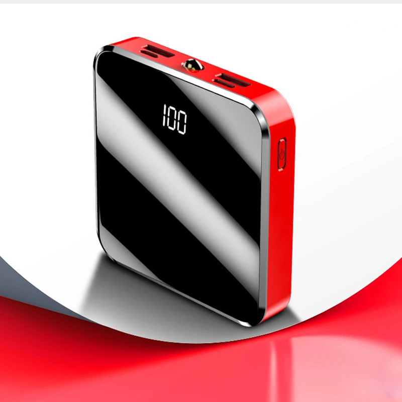 2020 Portable Fast Charging mobile Phone Powerbank Gift Pocket Digital dising light 10000mah 20000mah mini power bank for iphone - ANKUX.COM