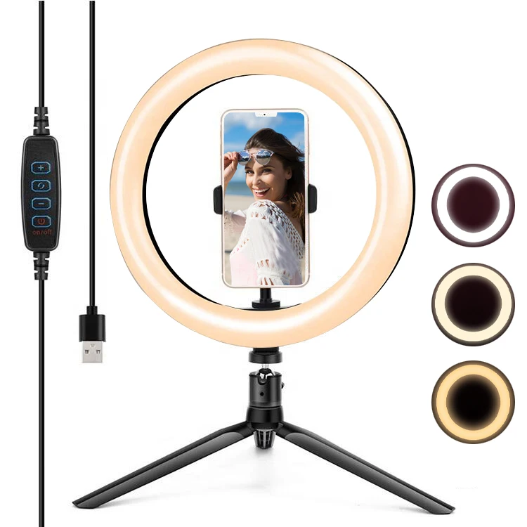 

Photographic lighting ring light with tripod stand 10" selfie con relleno de maquillaje luces luz led anillo de luz 10 pulgadas