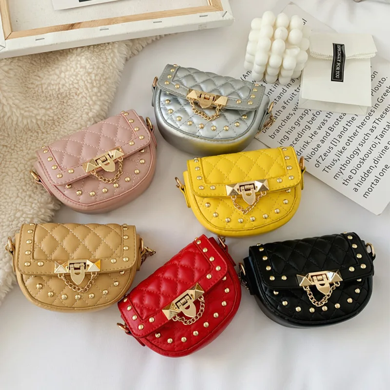 

Mini Latest design crossbody bag 2020 kids women stylish purse handbags ladies cute hand bags, Yellow/pink/black/silver/red/camel