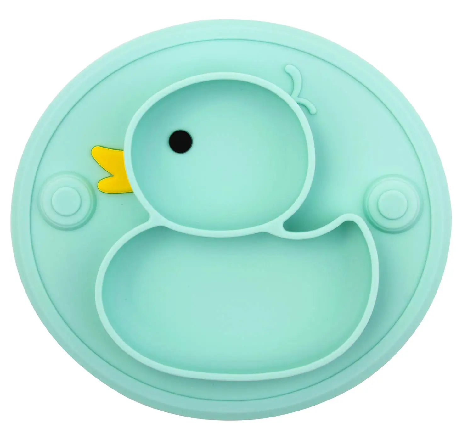 

Portable Non Slip Suction Plates Babies And Kids BPA Free Baby Dinner Plate Silicone Divided Baby Plates For Toddlers