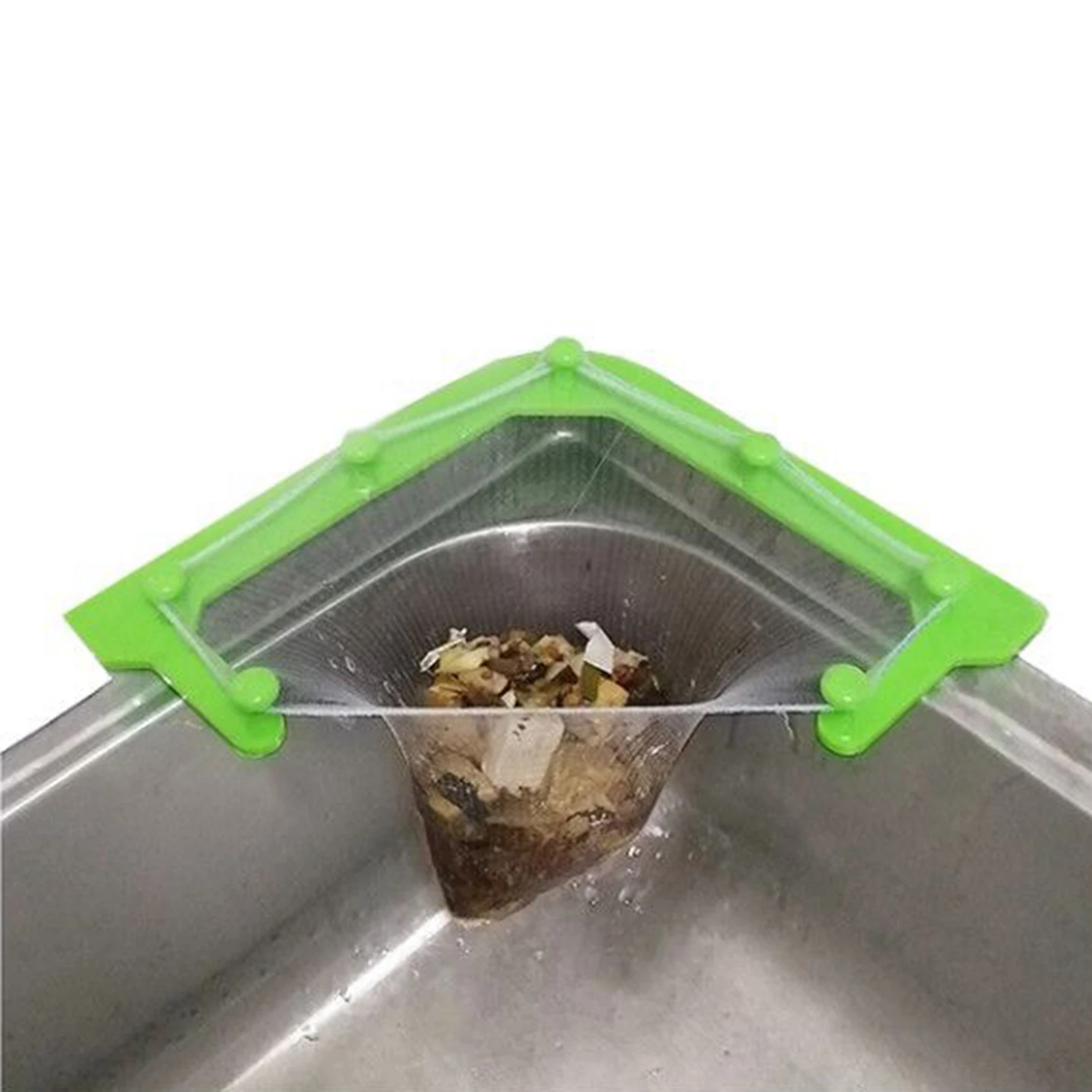 

Triangle Storage Holder Drain Shelf Kitchen Sink Drain storage basket Kitchen Sink Food Multifunctional Residue Net rack
