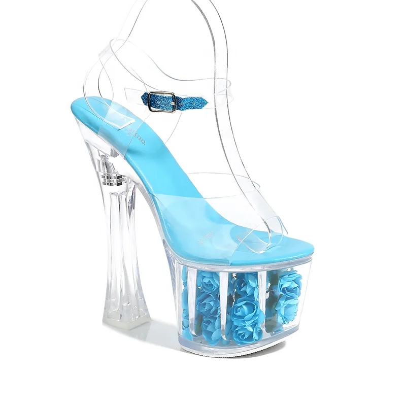 

Platform Summer Stripper Sandal Transparent High Heel Fashion Sexy Women Dance Shoes Clear PVC Stripper Heels for Ladies, Purple,pink,white,rose red, blue, orange,yellow,red
