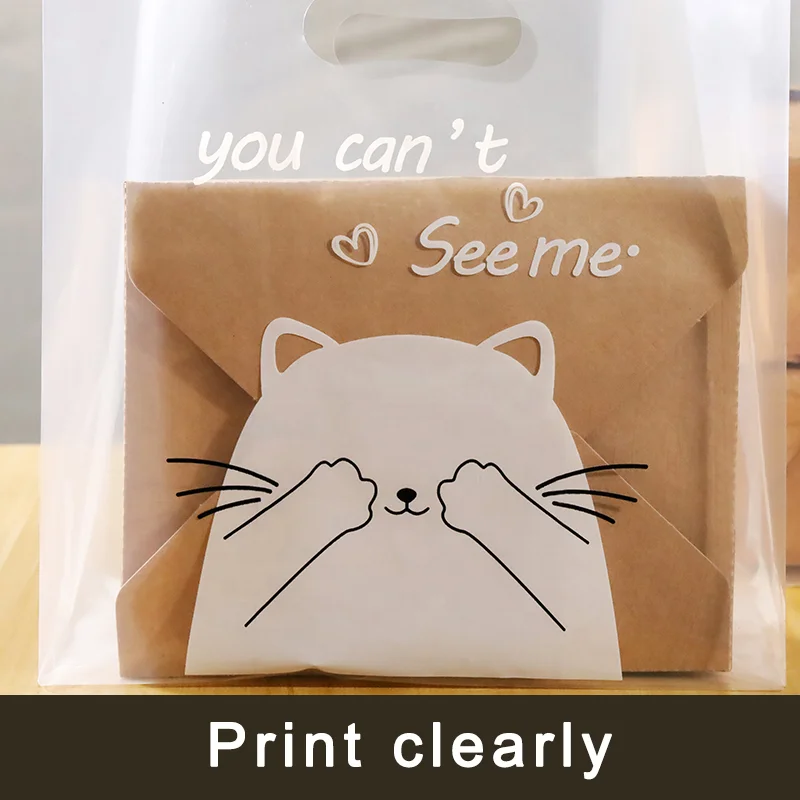 
Frosted Transparent takeaway salad/bread/sandwich handle bag plastic food bag 