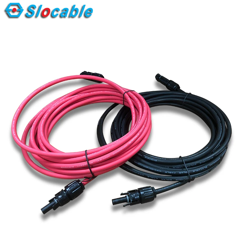 Slocable TUV approved UV Resistance 1m Premade PV Power Cable with MC Wiring Harness solar panel extension cable