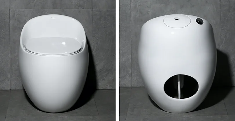 2020 brand new egg-shape colored toilet wc one-piece siphonic hotel toilet commode