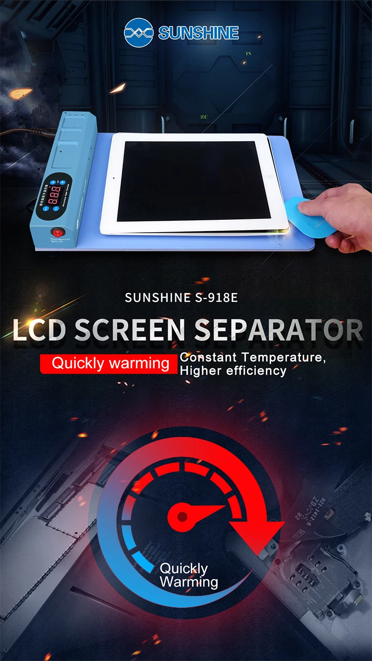 SUNSHINE S-918E LCD Screen Separator Heater Electric Heating Blankets/Pads/Plates for separator
