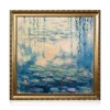 Handpainted Claude Monet Impressionist Art Work Water Lilies Oil Painting For Living Room Lobby