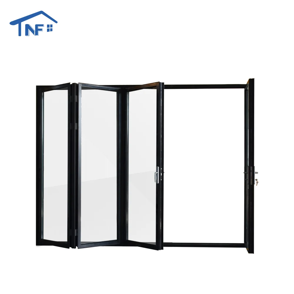 

Economical sliding folding glass curtain balcony doors aluminum stacking patio folding doors