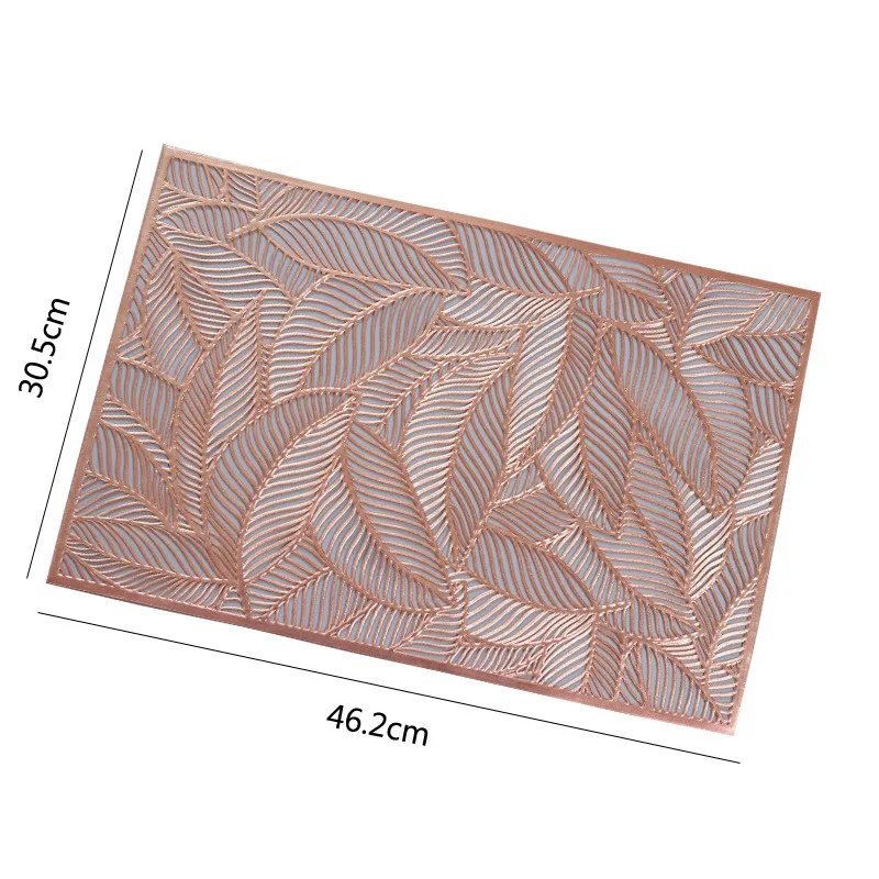 

Leaf Hollow Placemat Dining Table Heat Insulation Non Slip PVC Coaster Pads Restaurant Table Mats