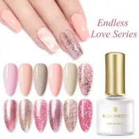 

BORN PRETTY 10ml Nude Rose Gold Glitter Sequins Nail Art UV Gel Polish Nail Gel