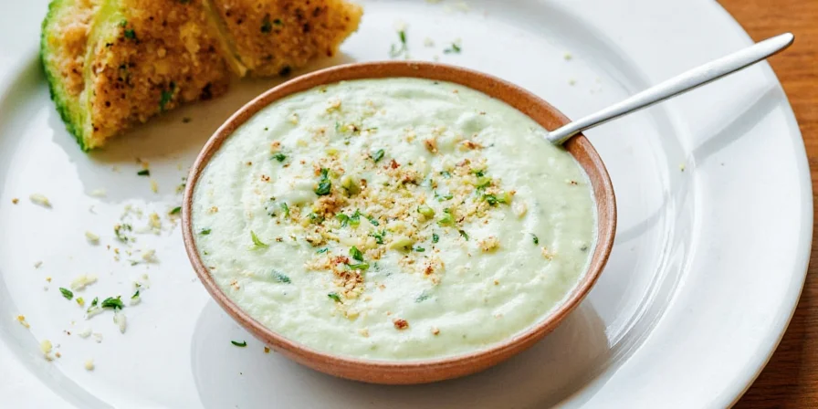 Tzatziki used as a salad dressing on a fresh vegetable bowl