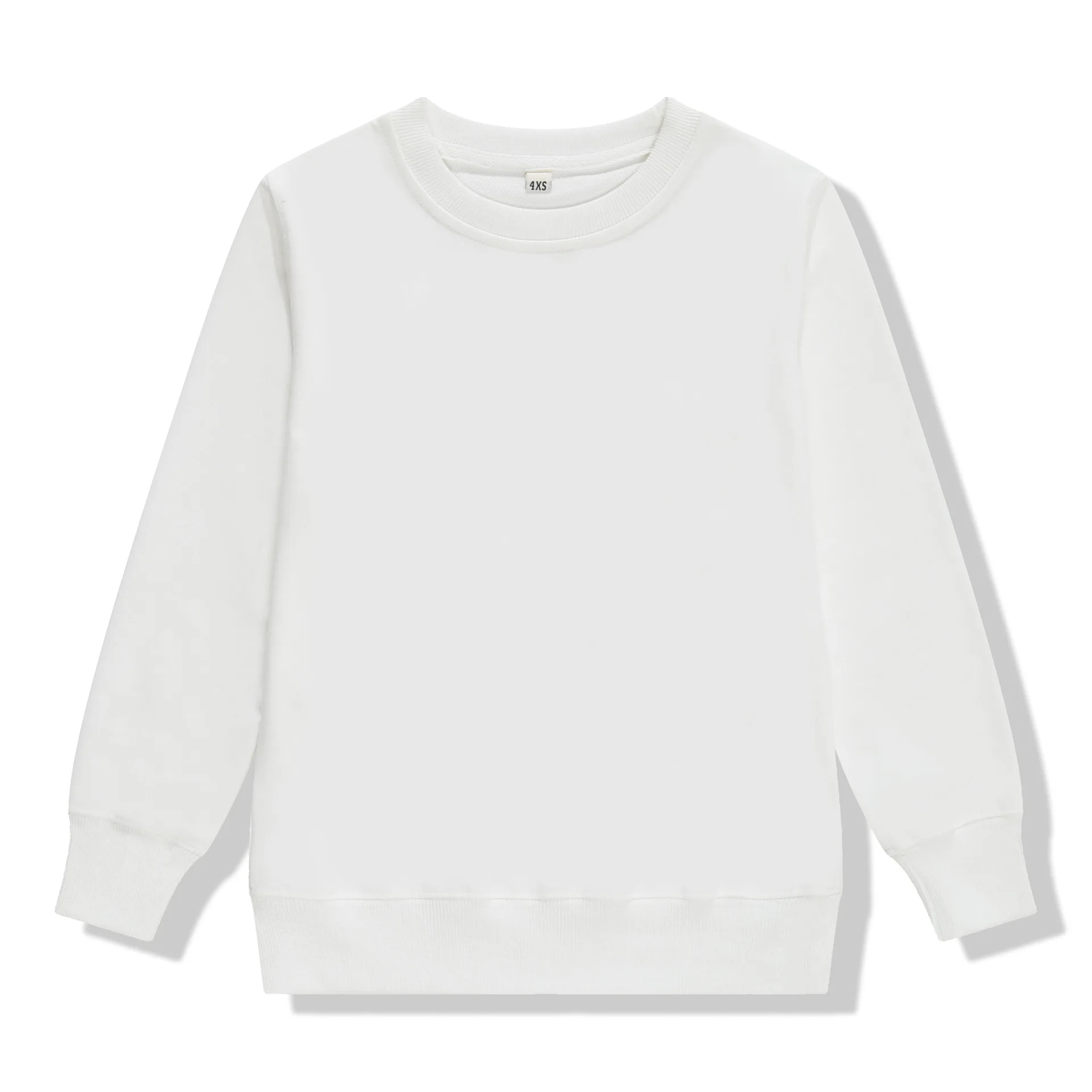 

New children's sweater T/C round neck boys' and girls' tops with long sleeves and solid colors for children's wear, Shown