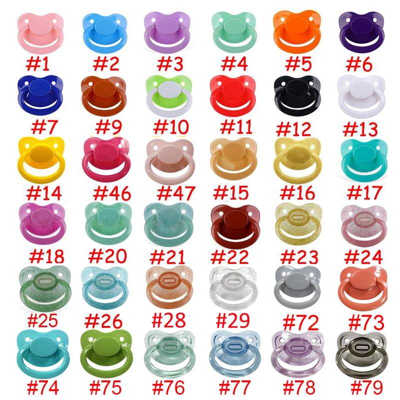 

2021 Wholesale Adult Pacifier Silicone Feeding Tube Baby Adult Pacifier Big Size Pacifier 35 Colors