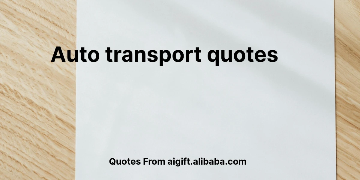 auto transport quotes