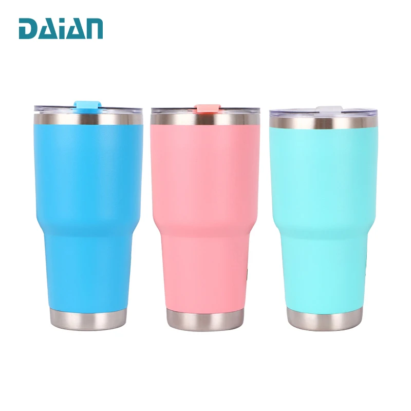 

Hot Sale 30 oz Stainless Steel Tumbler Double Wall Thermo Cup With lids, Any color as pms