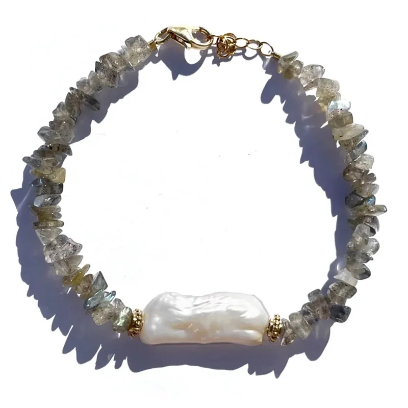 

Hot sale retro fashion metal jade crystal chain bracelet for gift