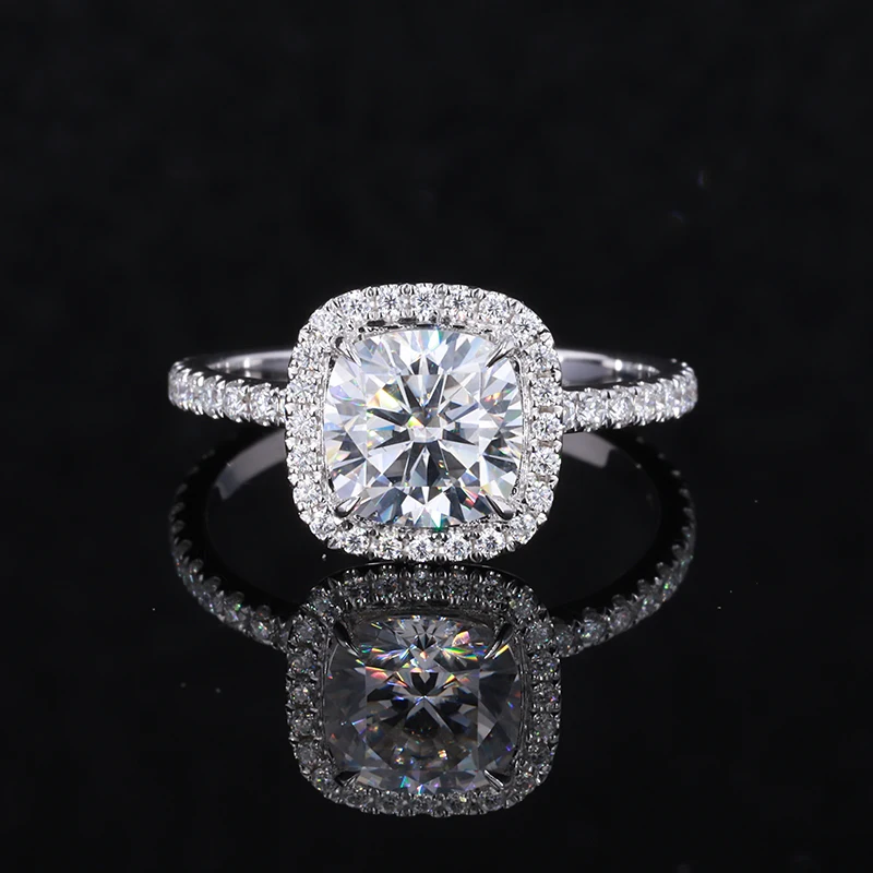 

Gorgeous Couple Rings Jewelry Women 14k White Gold Synthetic Moissanite Ring