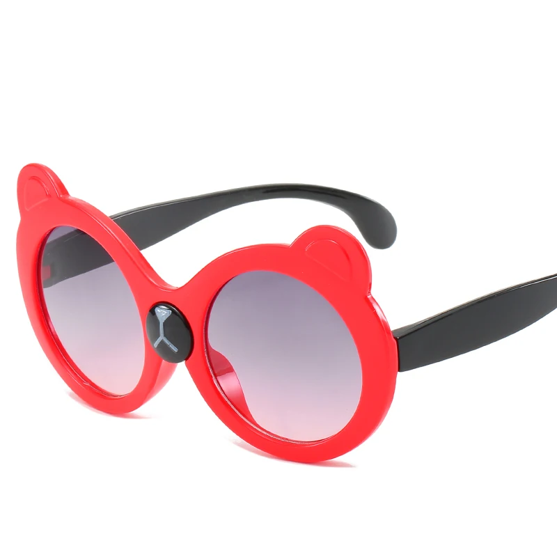 

RENNES [RTS] Round frame cartoon bear children eyewear fashion PC boys and girls sunglasses UV400, Choose