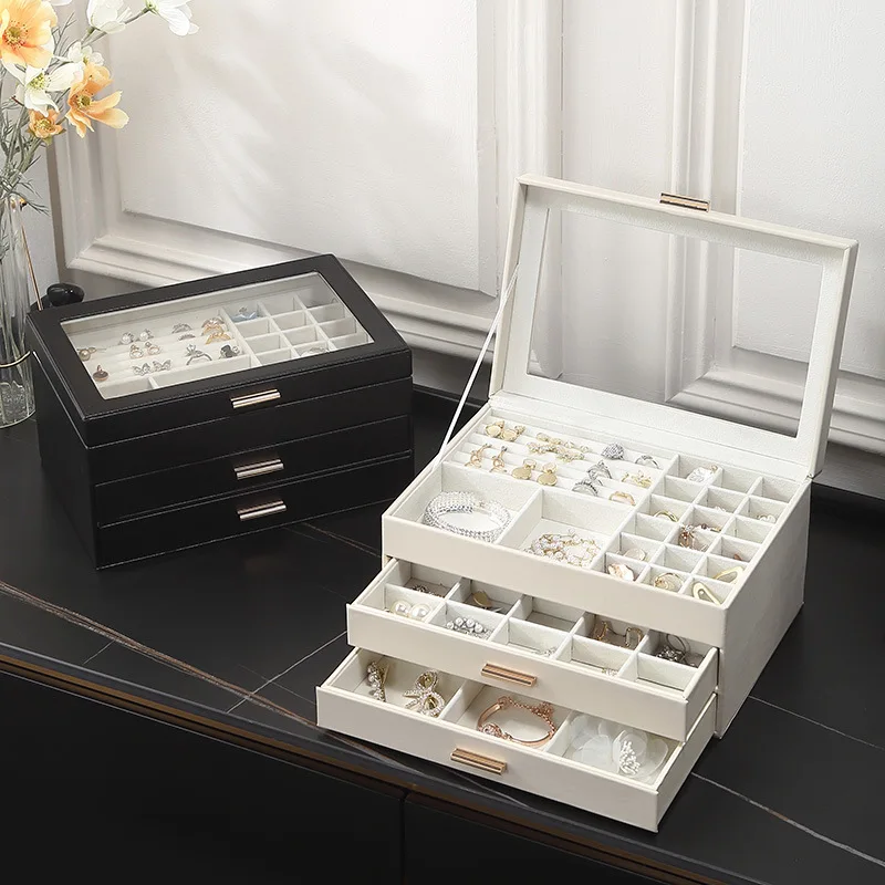 

2022 Customized Luxury Colorful jewelry box jewelry storage boxes Multi-drawer style jewel case, Picture colors