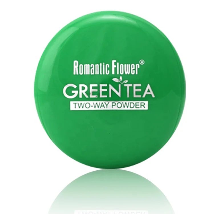 

green tea face powder Green tea matte romantic floral organic powder pressed powder