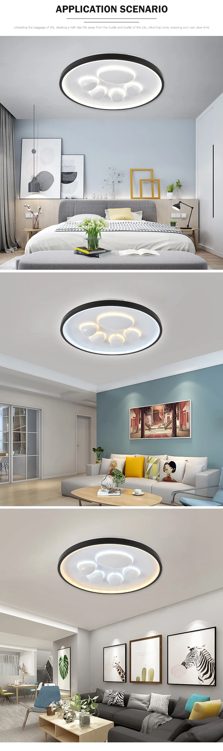 Modern simple indoor fixture living room bedroom study room LED ceiling light