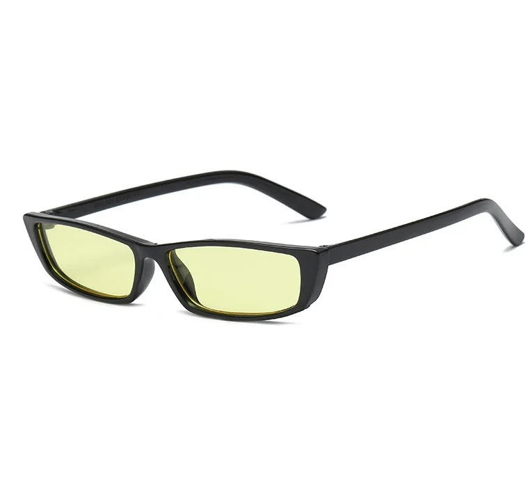

New Cat Eye y2k Sunglasses Yellow Lens Unisex Retro Square Lentes de Sol Small Frame Sun Glasses Occhiali da sole, Custom colors