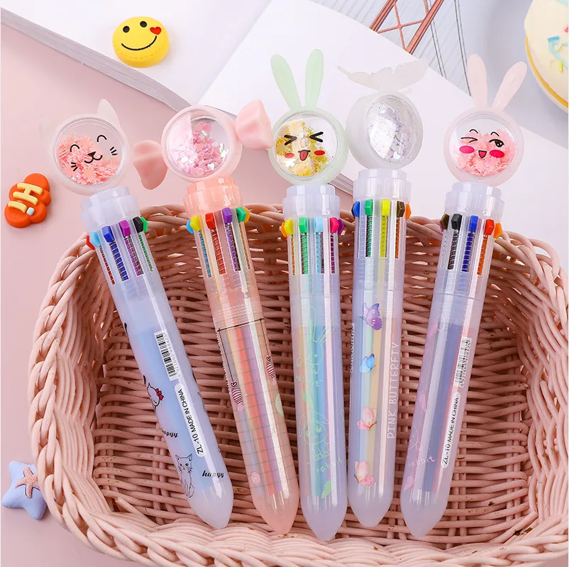 

JPS ODM Boligrafo Personalizado Glitter Gel Ink Highlighter School Supplies Ballpoint Gel Pen