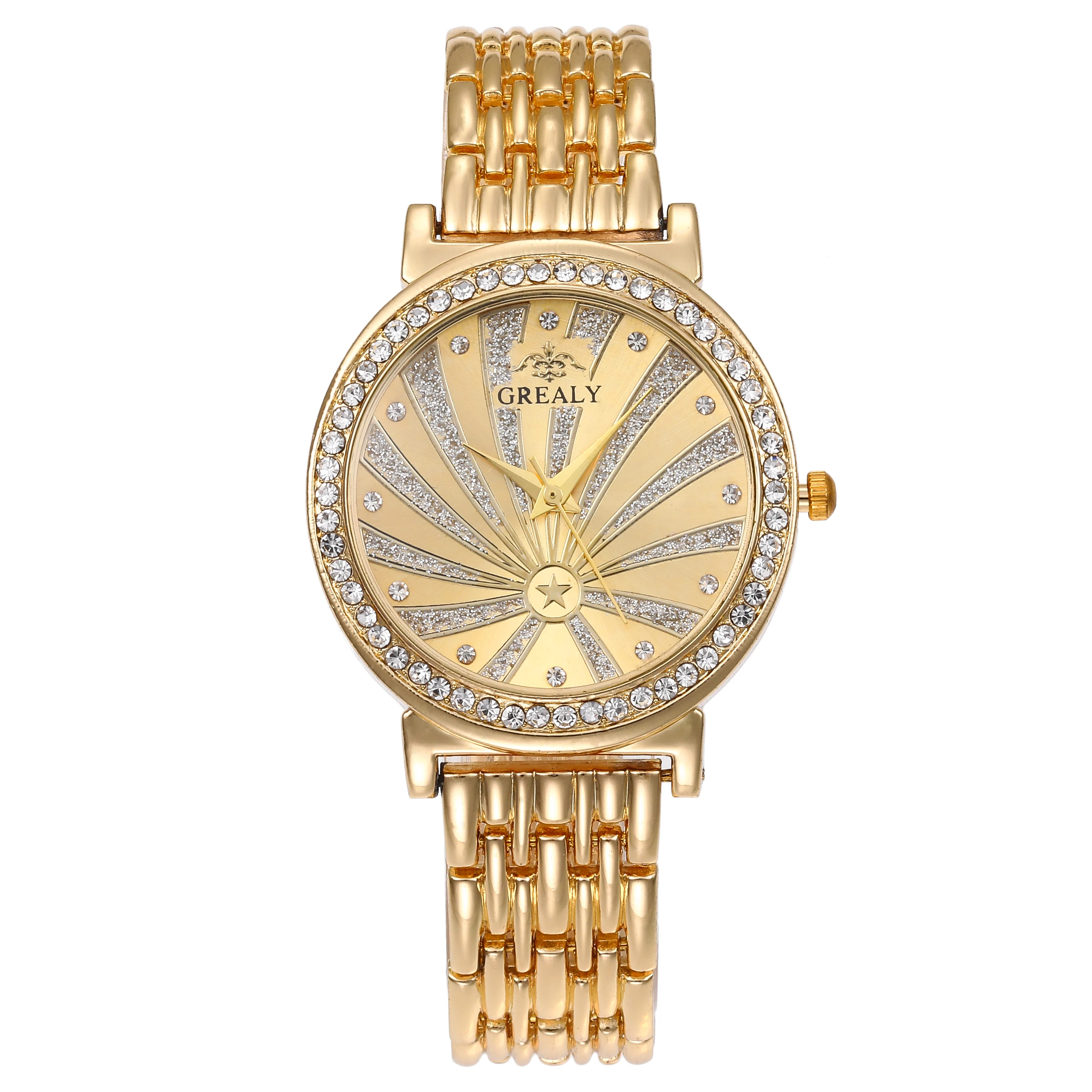 

New gold and diamond ultra-thin watch for men and women luxury quartz diamond watch Reloj Pulsera Mujer, 1 colors