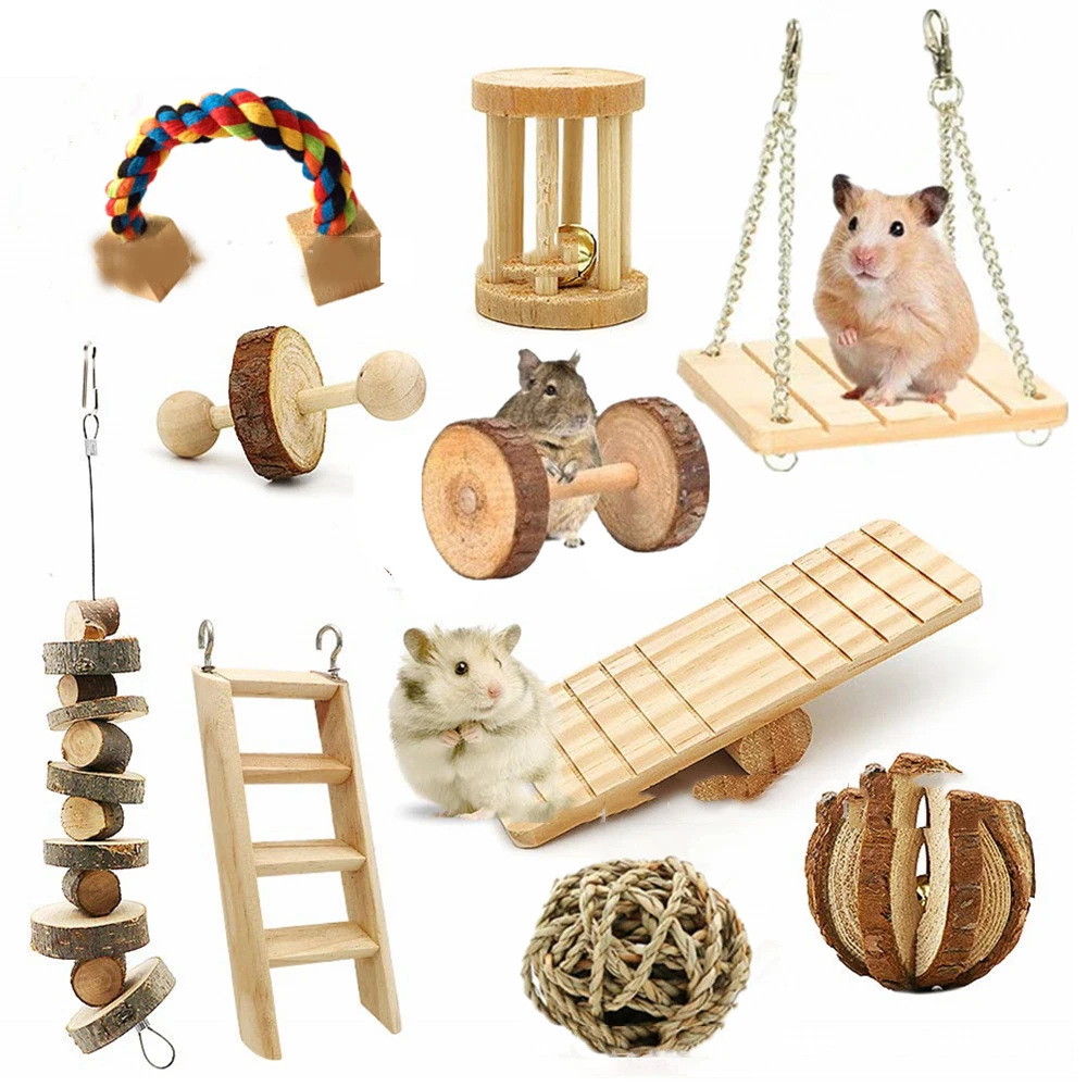 

Factory Direct Sales Hamster Natural Wooden Chew Toys Pine Guinea Pigs Rats Chinchillas Toys