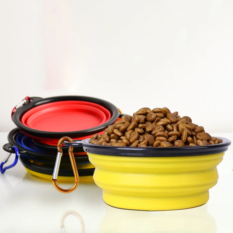 

Collapsible Dog Bowl for Travel Portable Silicone Pet Bowl Expandable for Cat Dog Silicone Collapsible Pet Travel Bowl