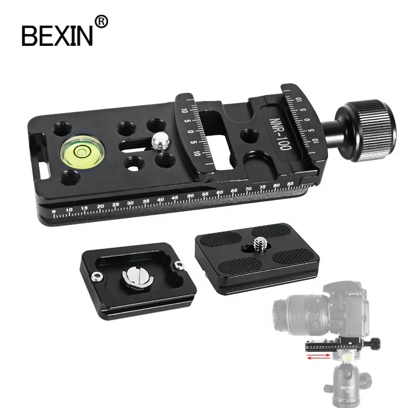 

BEXIN Aluminum Two-way card slot Tripod Clip Holder Outdoor Professional Shooting Quick Release Plate Camera Clamp Holder