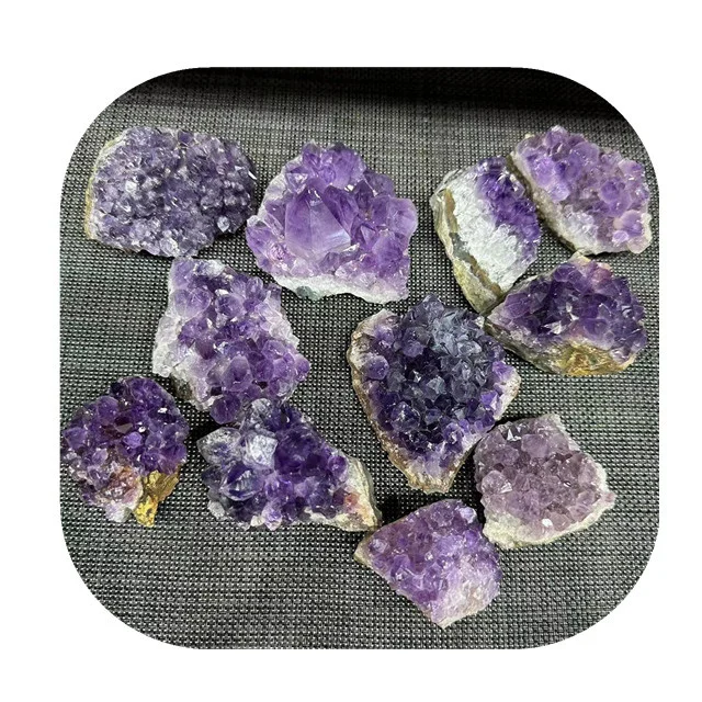 

New arrivals feng shui items healing crystals natur purple amethyst crystal cluster for Decor