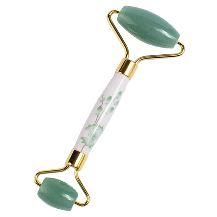 

Natural Facial Anti-wrinkle Green Aventurine Jade roller Efficient Facial Massage Green Aventurine Jade roller tools