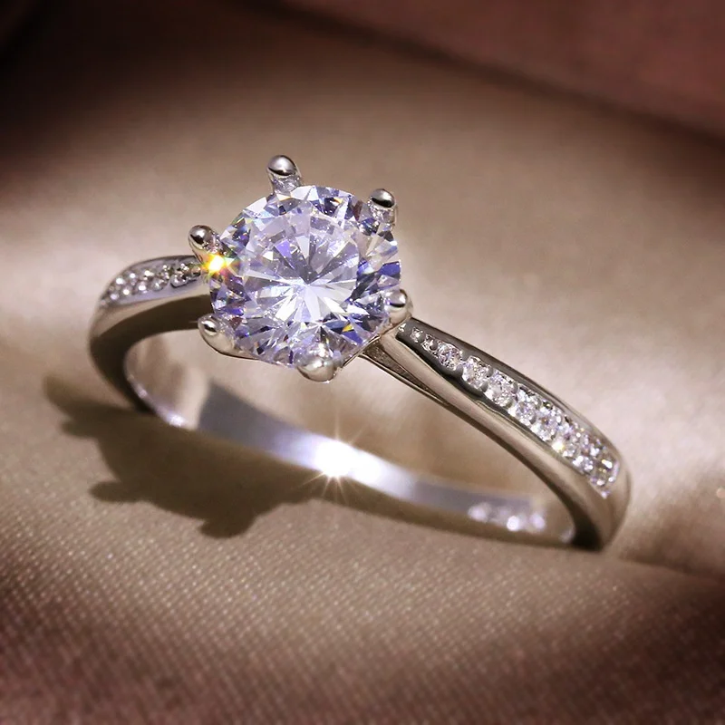 

Engagement Luxury Ring Classic Wedding Ring Jewelry Cubic Zircon Rings for Women Bridesmaid Gifts