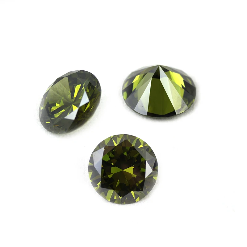 

starsgem excellent Cutting pear shaped natural loose gemstone cubic zirconia Gemstone peridot olive green cz