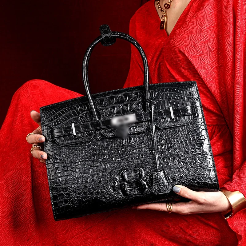 

2021 new Siamese crocodile skin women's bag leather bag women's handbag fashion trend large capacity platinum bag