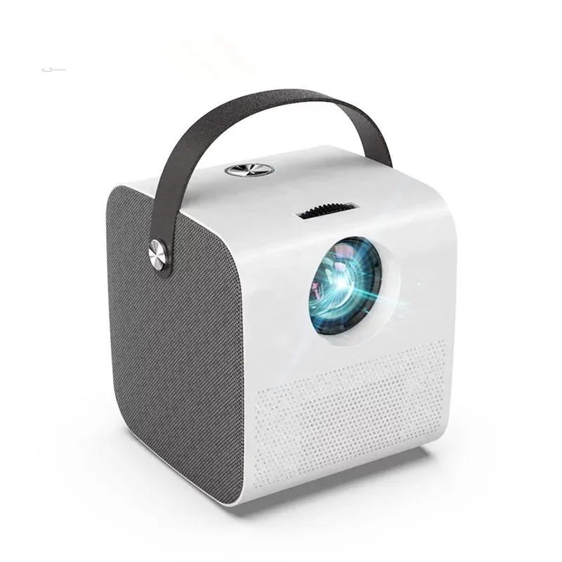 

High Quality Q3 Q2 720P 1500 Lumen 120 inch Home 1080p Mini Projector Portable with Blue Tooth Speaker, White