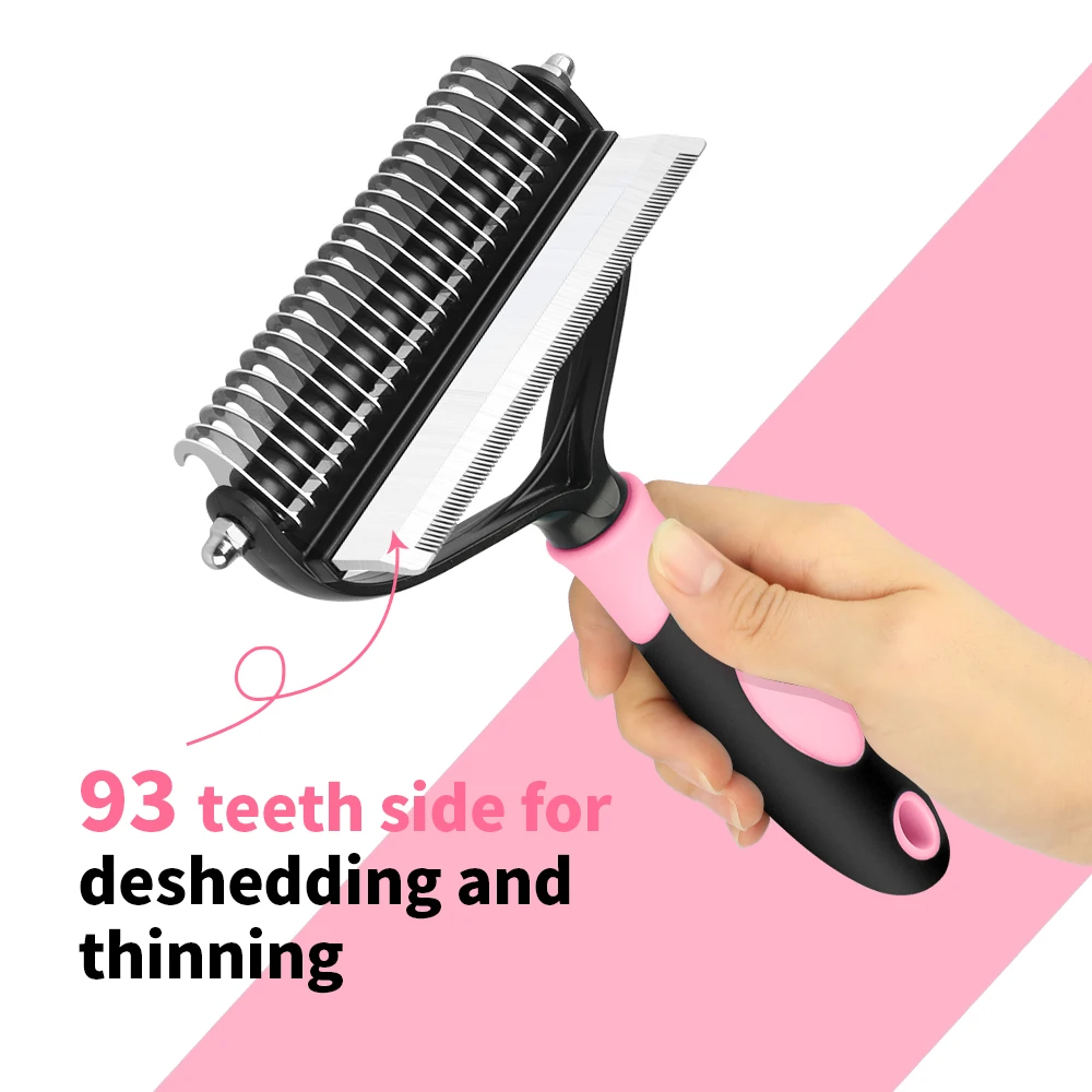 

OEM Pet Electric Comb 2 in 1 Double-Sided Open Knot Hair Grooming Pet Brush Dog Shedding Tools