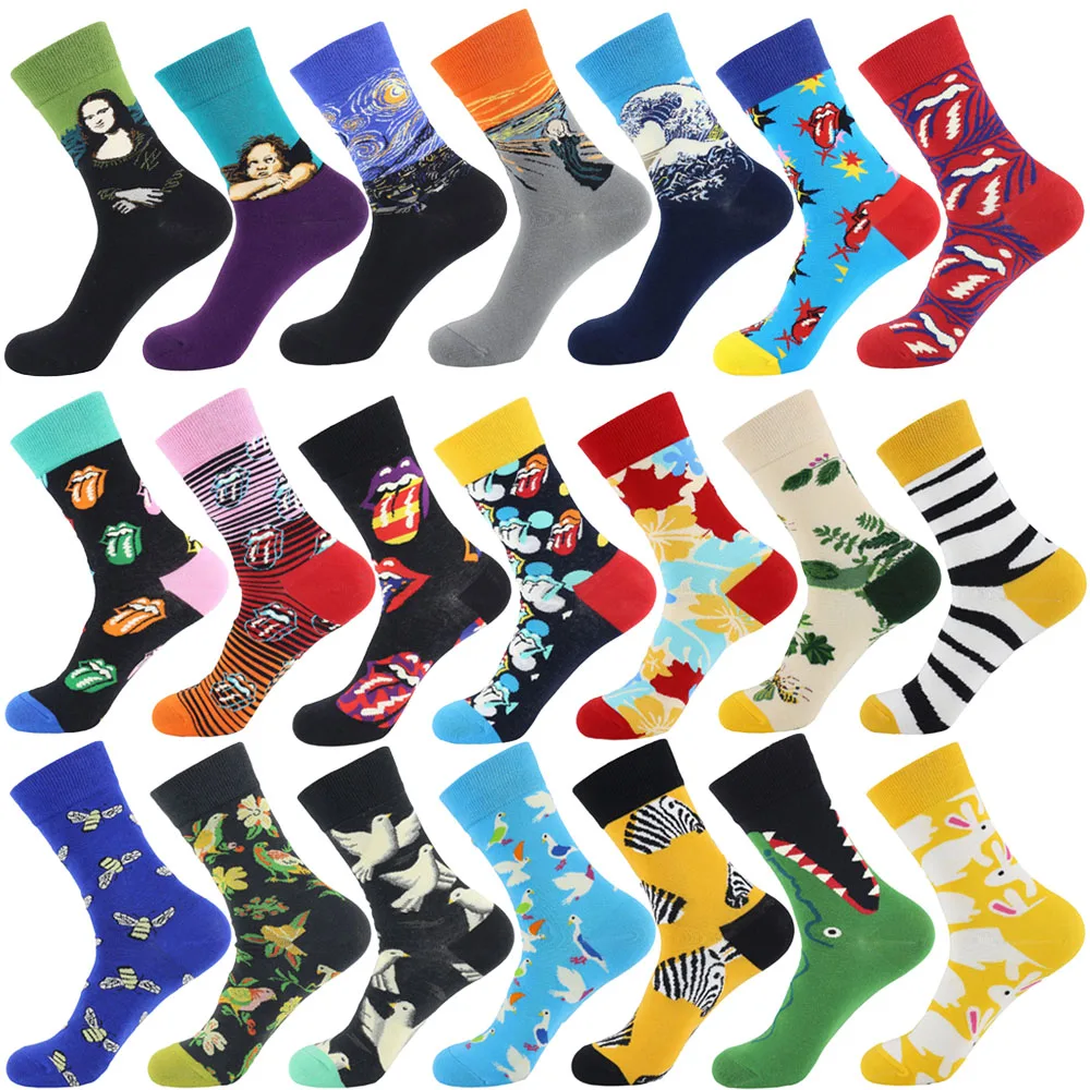 

Women Fashion Socks Anime Deign Woman Cotton Socks Art Painting Socks Ladies Colorful