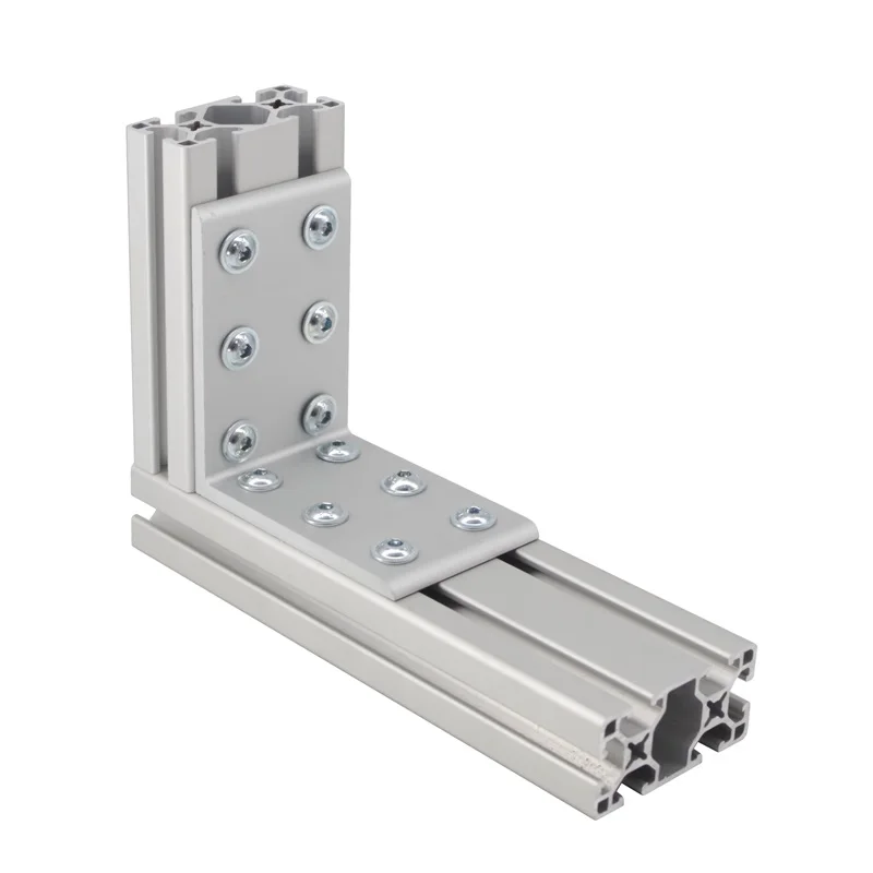 China Manufacturer Rohs Odm Oem Imperial 6359 15 Inches  12 Hole  Cnc Aluminum Corner Bracket for T- Slot Aluminum Profile 10 15