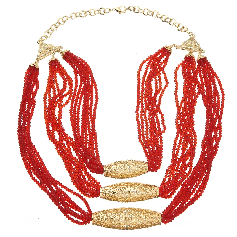 

Wedding pearl beads necklace ladies fashion jewelry pearl jewelry set, Gold and silver