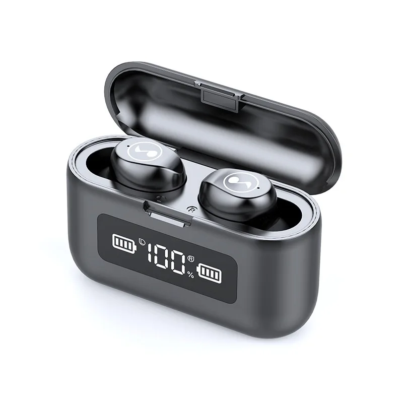 

LED Display Blue Tooth 5.0 Earphone Touch Control Wireless Headphones