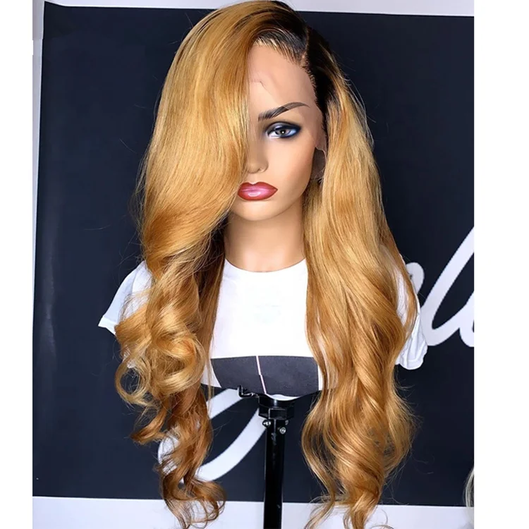 

Customize Product 1B/27 99J Burgundy Black Colored Loose Body Wave Mink Brazilian Hair Lace Front Wigs