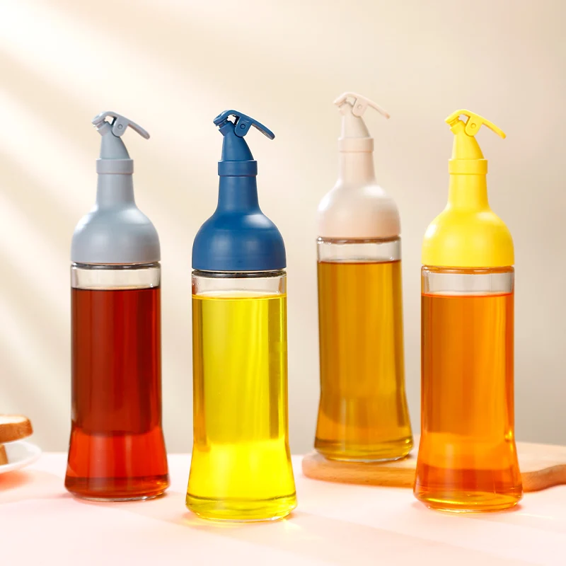 

500ml Wholesale glass bottle for oil with spout shaped like an olecranon., Transparent